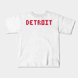 Pixel Hockey City Detroit 2017 Kids T-Shirt